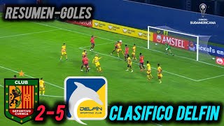 🔴DEPORTIVO CUENCA 2 vs DELFIN 5 RESUMEN Y GOLES COPA SUDAMERICANA🚨CLASIFICO EL EQUIPO CATACEO [upl. by Corabelle]