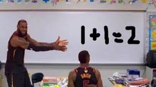 LeBron James Teaches JR Smith Basketball [upl. by Anaibib]