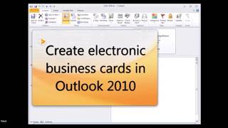 How to Create Electronic Business Cards in Outlook [upl. by Acinoreb]