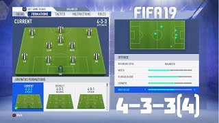 FIFA 19 BEST FORMATION 4334 TUTORIAL  Best Custom Tactics amp Instructions amp More [upl. by Cann]