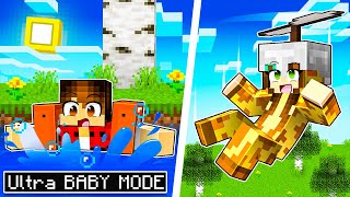 Its IMPOSSIBLE to die in Minecraft ULTRA BABY MODE [upl. by Anirrehs850]