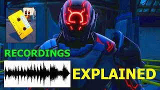 NEW The Visitor Recordings EXPLAINED FORTNITE SEASON X STORYLINE THE VISITOR STORY SOLVED [upl. by Elyse]