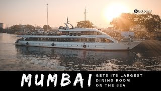 LARGEST Mumbai Sea Cruise  QUEENSLINE Floating Restaurant  near Gateway of India [upl. by Itoc]