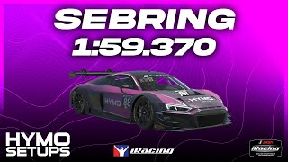 iRacing Hotlap  Audi R8 LMS EVO II GT3  Sebring  IMSA  2024 S4 Week 9 [upl. by Kamilah629]