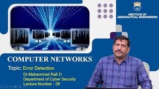 Error Detection by Dr Mahammad Rafi D [upl. by Yrkcaz]