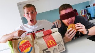 BLINDFOLD FAST FOOD CHALLENGE WITH BEHZINGA [upl. by Kanal]