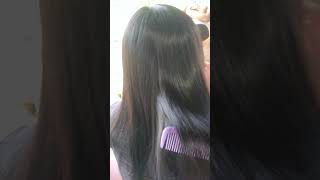 Hair rebonding in curly hair with previous rebonded hair [upl. by Akcired]