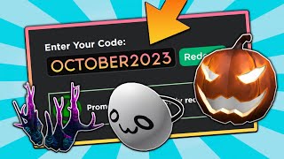 7 NEW CODES OCTOBER 2023 Roblox Promo Codes For ROBLOX FREE Items and FREE Hats NOT EXPIRED [upl. by Kissie]