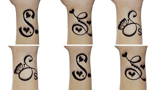 quotSquot letter mehndi design  mehndi design new simple mehndi designs [upl. by Yahsel468]