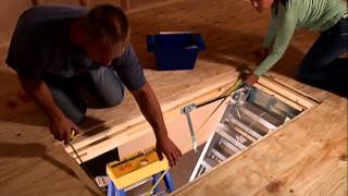 KELLER  Aluminum Attic Ladder Complete Installation Video [upl. by Wilie35]