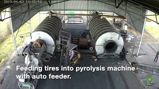 Car Waste Tyre Pyrolysis Plant 10 TPD Refinery To Oil Rubber [upl. by Airtap167]