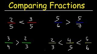 Comparing Fractions With Different Denominators [upl. by Elvah532]