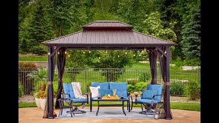 How to Install Your Shade N Shelters Duncan 10 x 12 Hard Top Gazebo [upl. by Harwill]