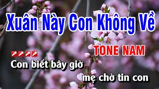 Karaoke Xuân Này Con Không Về Tone Nam Nhạc Sống Dễ Hát  Hoàng Luân [upl. by Eiuqnimod]