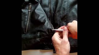 Repair of zipper on a jacket Replacing the lower limiters diy zipper recycling repair [upl. by Silloc]