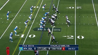 Seahawks first TD of 24 preseason comes via Brady Russells tacklebreaking effort [upl. by Tenay869]