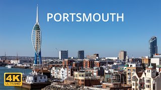 Portsmouth  England 🇬🇧  4K Drone Footage [upl. by Avah]