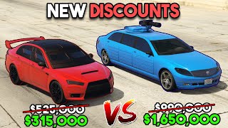 GTA 5 ONLINE DICOUNTS  KURUMA VS TURRETED LIMO WILL YOU BUY [upl. by Dalohcin]