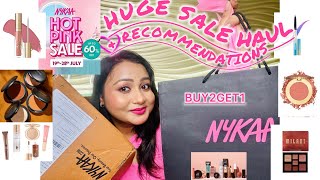 Nykaa’s Hot Pink Sale Huge Haul Recommendations Upto 60 OFF Nykaa Sale is LIVE…Hurry😊 [upl. by Stryker509]