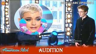 Zach DOnofrio Sock Collector Had Katy at Katy Socks  Audition American Idol 2018 Episode 1 [upl. by Deeraf]