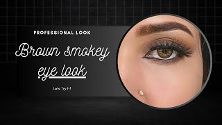 Brown smokey eye look step by step for beginners [upl. by Ennairam]