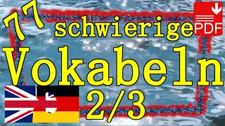 77 englische Vokabeln für Fortgeschrittene Teil 2  download kostenlos [upl. by Novyaj968]