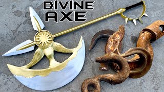 Forging DIVINE AXE RHITTA Out of Rusted Iron HOOK  The Seven Deadly Sins [upl. by Lathe]