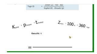 Zinsrechnung mit Zinstage erklärt mit einer Merkhilfe k mal p mal t [upl. by Enaz]