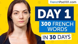 Day 1 10300  Learn 300 French Words in 30 Days Challenge [upl. by Edmund345]