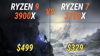 Ryzen 9 3900X vs Ryzen 7 3700X  17 games  Full HD [upl. by Yllah]