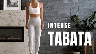 INTENSE Fat Burning Tabata  No Equipment Home Workout [upl. by Serene573]