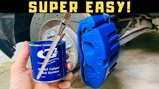 How to Paint Brake Calipers in the CLEANEST and EASIEST Way Brush On [upl. by Eneluj]