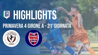 Highlights ArezzoVirtus Verona Primavera 4 21 giornata stagione 202324 [upl. by Adnoval]