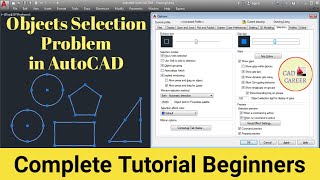 OBJECT SELECTION PROBLEMS FOR BEGINNERS IN AUTOCAD  Autocad Basic Information 10 [upl. by Ykcaj]