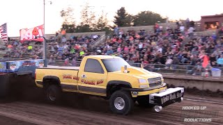 Tractor amp Truck Pulling 2021 Super Stock 4x4 Trucks Pulling in Jim Falls WI [upl. by Bowne831]