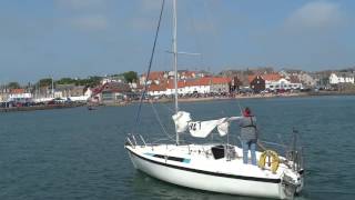 Boats Arriving Harbour Festival Anstruther East Neuk Of Fife Scotland [upl. by Areema302]