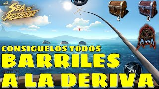 Sea of Conquest Pirate War  Barriles a la deriva Consigue todos los barriles dorados [upl. by Wesle]