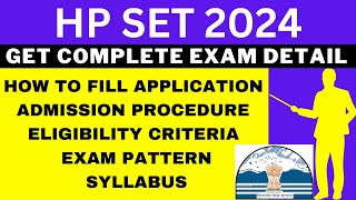 HP SET 2024 Notification Out Application Dates Eligibility Syllabus Pattern Admit Card [upl. by Aneema]