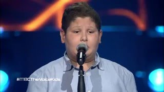 زين عبيد – شو بيشبهك تشرين  مرحلة الصوت وبس – MBCTheVoiceKids [upl. by Arelc]