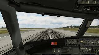 X Plane 12 Zibo 737800 Takeoff from LFST [upl. by Ahsemit]