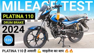 2024 Bajaj Platina 110 Drum Mileage Test Video Platina 110 Drum Mileage Platina 110 Mileage110cc [upl. by Abbye854]