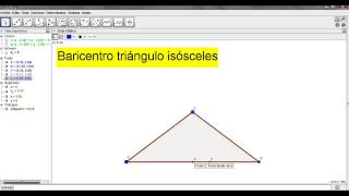 Baricentro de un Triángulo Isósceles con Geogebra [upl. by Guerin]