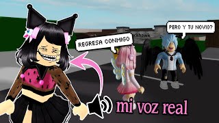 FINJO SER ANIELICA Y LE PIDO A SU EXNOVIO VOLVER REVELO MI VOZ REAL ♥️🤗 Brookhaven roblox [upl. by Naesyar]