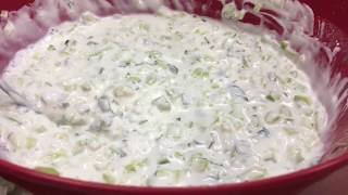 Turkish Cacik  Yogurt with Cucumbers amp Herbs [upl. by Dyal]