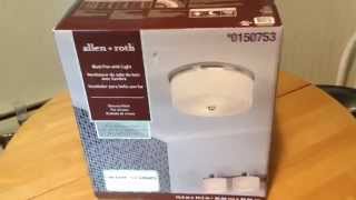 Allen  Roth 15 Sones 90 CFM Bathroom Exhaust Fan Light Unpackaging Lowes [upl. by Nathanoj889]