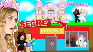 Our KIDS Built A SECRET Base Under My HOUSE In Adopt Me Roblox [upl. by Kemppe]