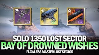 Solo 1350 Master Lost Sector Bay of Drowned Wishes w Telesto Destiny 2 [upl. by Eniortna16]