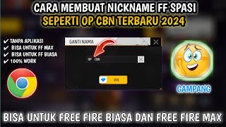 CARA MEMBUAT NICKNAME FF SPASI TERBARU 2024 [upl. by Asin761]