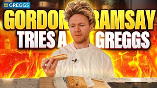 Gordon Ramsay tries GREGGS [upl. by Eimak]