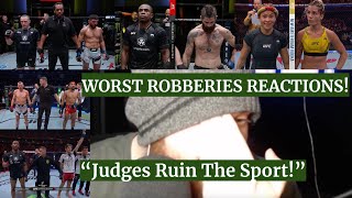 MMA GURU REACTS TO THE WORST UFC ROBBERIES OF 2023 [upl. by Aynatahs843]